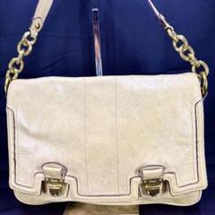 【COACH】コーチ　2way　ハンドバッグ　ショルダーバッグ　ベージュ