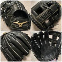 Mizuno 軟式野球グローブ 黒 レザー