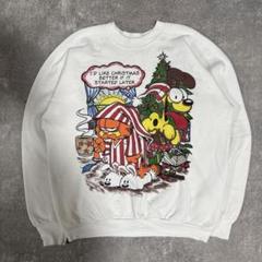 90s GARFIELD スウェット　1994年　USA製　クリスマス　フロント