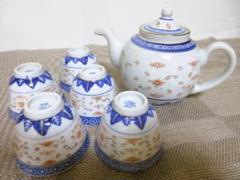 中国　ホタル茶器　番来茶揃　志野菊画 Amazon | 【6個】景徳鎮 中華食器 蛍 ホタル 陶器レンゲ 5インチ