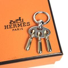 極美品】HERMES エルメス スカーフリング チャーム 馬銜 コンビ