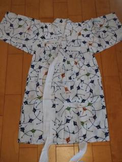 キッズ　浴衣　青い帯のセット（86cm）