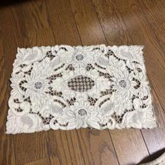 スワトウ刺繍 麻のテーブルクロス 汕頭 レース アンティーク 手刺繍