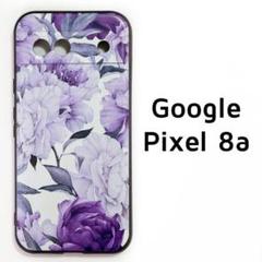 Pixel8a 白 紫 花 カバー