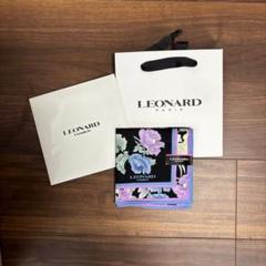 LEONARD 花柄 ハンカチ ネイビー/ピンク