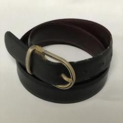 BALLY ベルト　レザー　黒　ブラック　ゴールド　バックル　/M6