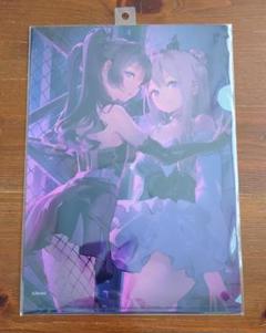 C103 メガネ少女 Anmi 新刊セット＋アクリルオブジェ＋オーロラアクリル VALIS】オーロラアクリルスタンド（MYU & VITTE）／VALIS 3rd