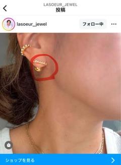 La Soeur トパーズボールキャッチピアス