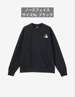 THE NORTH FACE 猫刺繍 ブラック トレーナー　スーピッカークルー
