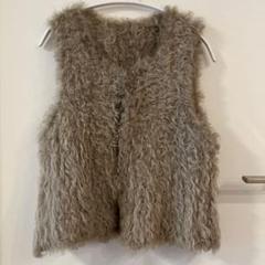 USED USA古着 ベージュ シャギーベスト フェイクファー vintage 送料無料 百貨店 USED USA古着 vintage フェイクファー シャギー