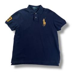 J6087 美品 ポロラルフローレン 鹿の子ジャージージャケット ネイビー XL POLO RALPH LAUREN ポロ・ラルフローレン ポニー刺繍 鹿の子