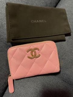 シャネルCHANEL キャビアスキン ピンクコインケース