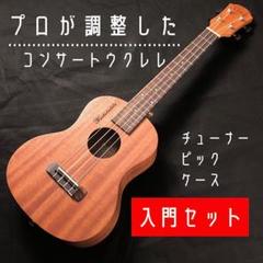 プロ調整品】BWS製 マホガニー・コンサート・ウクレレ【入門セット プロ調整品】BWS製 マホガニー・コンサート・ウクレレ【入門セット