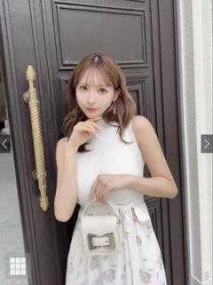 クラシカル花柄イレヘムレースドッキングワンピース