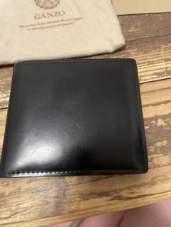 GANZO シェルコードバン 2つ折り財布 ブラック SHELL CORDOVAN 2(シェルコードバン2) 小銭入れ付き二つ折り財布