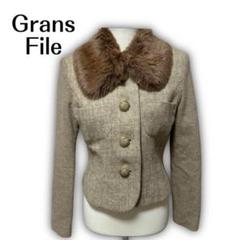 1885★【Grans File】グランスファイル　アウター　レトロ　ファー　９