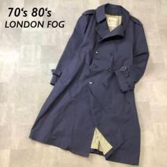希少ネイビーカナダ製トレンチコート★LONDON FOG ロングコート 44 90年代 90s ロンドンフォグ カナダ製 ロングコート | ビンテージ