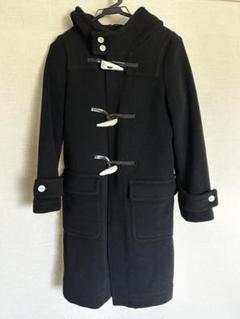 HYKE ハイク　ショップコート　ブラック　黒　ロング　コットン　ラミー　1 S HYKE（ハイク）の「＜HYKE（ハイク）＞ノーカラー ロングコート