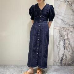 極美品☆スピックアンドスパン T/C タンブラー ロングシャツワンピース 紺色 極美品☆スピックアンドスパン T/C タンブラー ロングシャツ