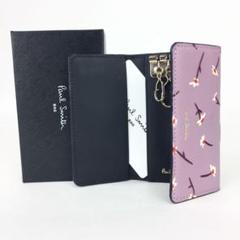 新品 ポールスミス キーケース 花柄 パープル レディース 財布 カードケース
