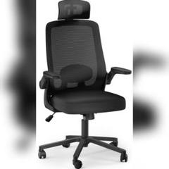 オフィスチェア 疲れない人間工学 跳ね上げ式アームレスト 2Dヘッドレスト