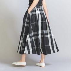 美品 BEAUTY&YOUTH チェックタフタギャザースカート