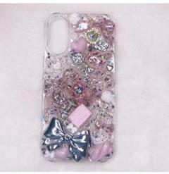 ゆうゆうメルカリ便☆iPhone 16ケースデコ☆クリアピンクNo.32