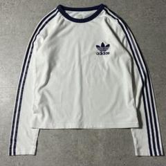 adidas 3ライン リンガー ロンＴ 白