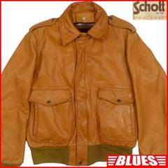 【米国製】schott フライトジャケット G-1 ブラウン 本革 レザー 40 Schott ショット G-1 レザーフライトジャケット 40 茶 NS379