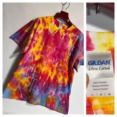 ヴィンテージ 英語ことわざ第一歩が常に最も難しいタイダイメッセージTシャツ赤L