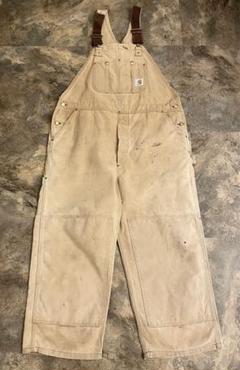 【ラッピング無料】 80s 雰囲気抜群 carhartt W44 ペンキ オーバーオール カーハート パンツ