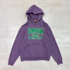 UNION カレッジ ロゴ プルオーバー フーディー パーカー パープル 系 2のサムネイル