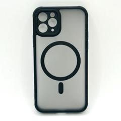 ★ iPhone 11 Pro ケース マット半透明 マグネット ブラック