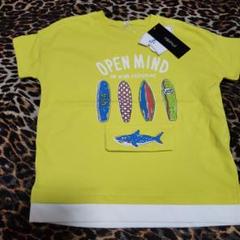 イエロー Tシャツ 110cm サーフボードデザイン