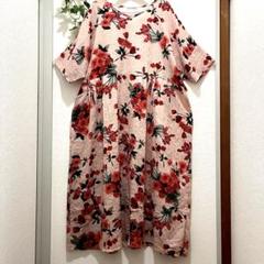 VIRABEL 花柄　ワンピース レディース 夏 半袖　フリー　オーバーサイズ