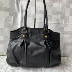 美品 1579 NAGATANI トートバッグ A4 レザー カーキ