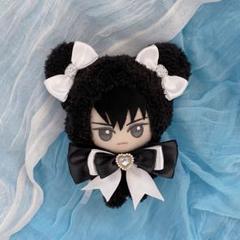 ちびぐるみ 10cm ～12cm ぬい服 クマ黒 白