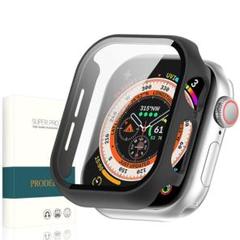 アップルウォッチ 46mm 専用 ケース + ガラスフイルム 一体型 ブラック