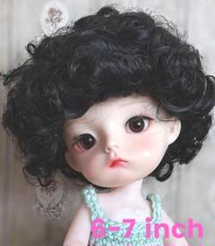 ドールウィッグ 6-7㌅ BJD・幼SD・SDC・MSD アフロ (123)