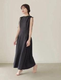 アイレットニットワンピース（BLACK） - PINUE