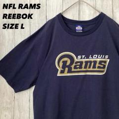 REEBOK NFL RAMSセントルイスラムズプリントTシャツL アメリカ古着