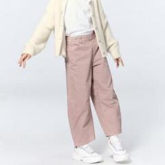 【美品】GU GIRLSバレルレッグジーンズ ピンク