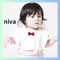 niva ニヴァ　しずく型スタイ ホワイト drip bib 日本製　白