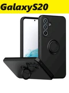 GalaxyS20 リングホルダー付き　黒　Galaxyケース