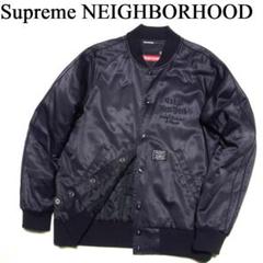 supreme × neighborhood コラボ スカジャン 黒　ブラック NEIGHBORHOOD ネイバーフッド × VLONE 19SSブラックパンサー刺繍
