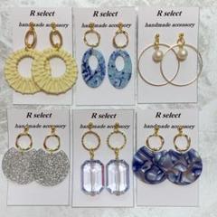 ハンドメイドピアス♡6点セット