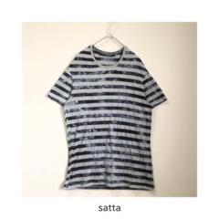 satta サッタ カットソー トップス ボーダー Tシャツ 半袖 M USED
