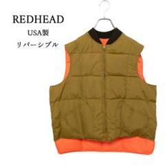 USA製 80s field master ダウンベスト キルティング 赤系 USA製 80s field master ダウンベスト キルティング 赤系