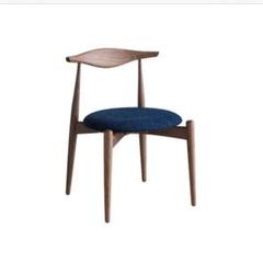 《美品》　アモック　リップチェア　ウォルナット×ネイビー