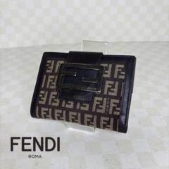 FENDI フェンディ　二つ折り財布　美品　ズッキーノ　コンパクト　ウォレット 希少 FENDI フェンディ 二つ折り財布 ウォレット ズッカ柄